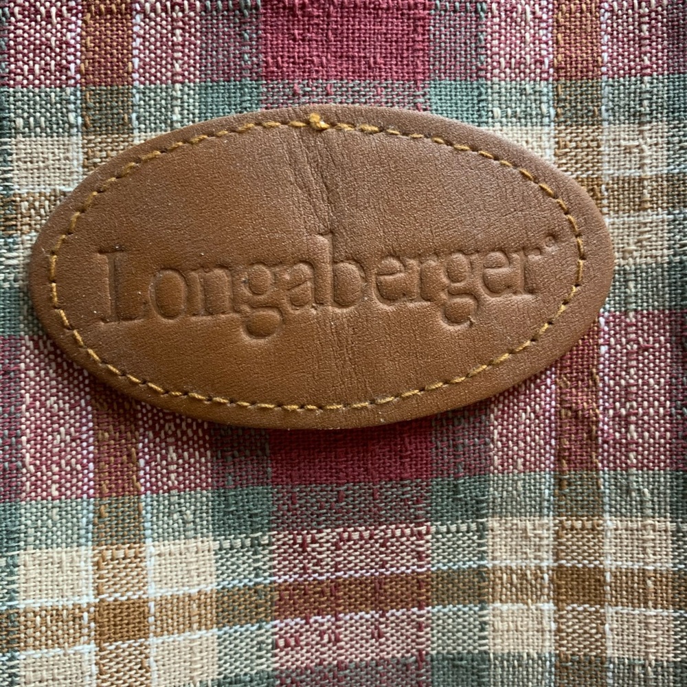Plaid longaberger tote